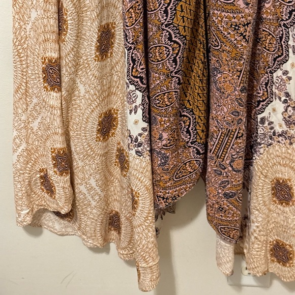 Free People Mexicali Rose Maxi Dress Bohemian Size M asymmetrical Rayon - Picture 8 of 16